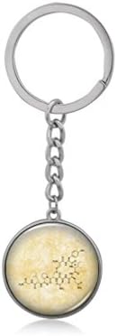 VDFR521 Oxytocin Molecule Pendant Time Gem Glass Keychain Science Chemistry Nurse Baby Midwife Midwifery
