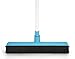 Rubber Broom - Soft Natural Rubber Bristles with Built-in Squeegee Edge, with Telescopic Rod Adjustable - Water Resistant - Perfect for Cat/Dog Hair
