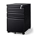 DEVAISE 3-Drawer Mobile File Cabinet with Lock, Legal/Letter Size, Black