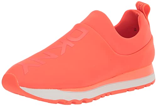 DKNY Women’s Jadyn Lightweight Slip on Comfort Sneaker, Orange, 8.5