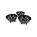 Salsa Bowls, Snack, Dip, Nuts or Candy (3 Pack) Black Plastic