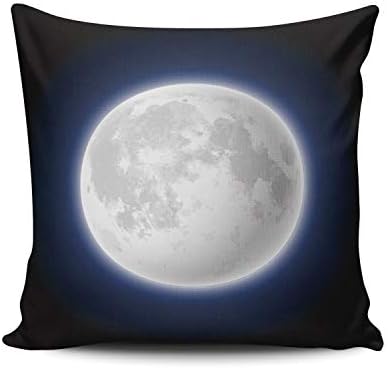SALLEING Custom Fashion Home Decor Pillowcase Moon on Night Square Throw Pillow Cover Cushion Case 20x20 Inches Double Sided Print