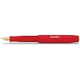 Kaweco CLASSIC SPORT Fountain Pen Red with 23 Carat Gold-Plated Steel Nib and Iridium Tip for Ink Cartridges I Sport Fountain Pen 13 cm I Nib: M (Medium)