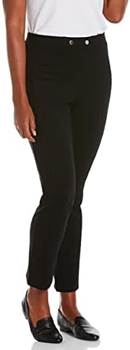 Ponte Pull On Short Dress Pants, Black 