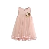 METFIT Princess Dress, Toddler Girl Chiffon Dresses Sleeveless Drape Dress + Brooch Sets Summer 2017 New