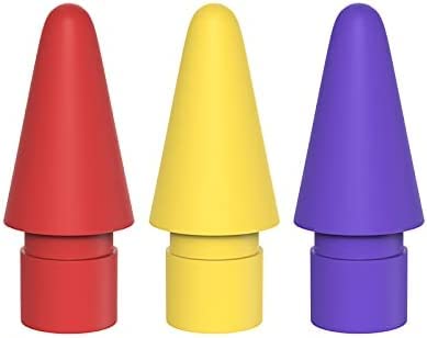 [3PCS] Tucana Replacement Pen Tip Compatible with Pencil 1st & 2nd Generation Color Nib, Yellow/Purple/Red