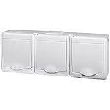 Depot8 - Enchufe empotrado doble con tapa para entornos húmedos