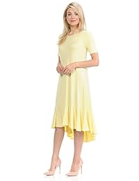 Pastel de Vivienne - Vestido de mujer de manga corta con volantes