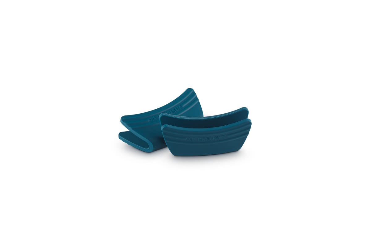 LE CREUSET x2 Silicone Side Handle Grip Deep Teal -Standard Pkg