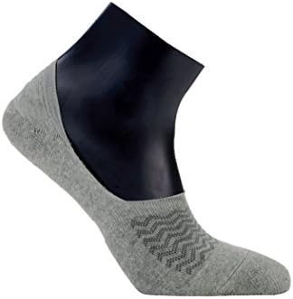 Rexy I7MV-04-1 Men's Double Cushion And Double Non Slip Technique Novelty Comfortable No Show Socks Invisible (Grey, 25-28cm)