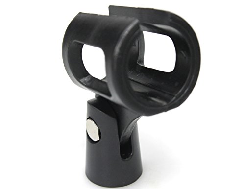 Mr. Dj MC02 Large barrel Universal Flexible Spring-loaded Rubberized Plastic Mic Clamp Clips Holder for Instrument Microphone