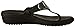 crocs Women's Sanrah Embellished Flip Wedge , Black/Silver Metallic, 8 M US
