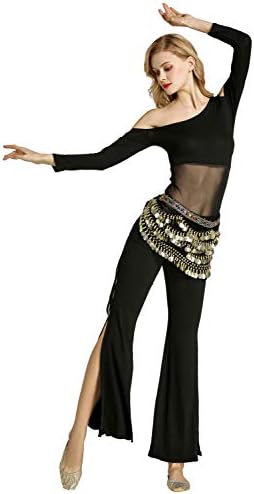 Zengbang Elegant Cold Shoulder Training Dance Costume Women's Breathable Belly Dance Costume Set Performance Slim Fit