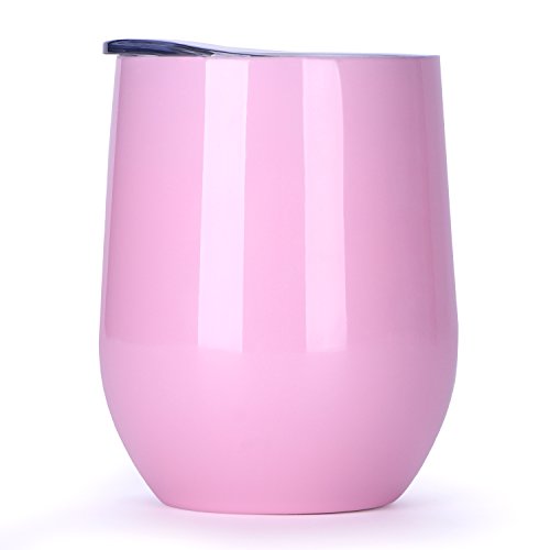 12 oz Insulated Stemless Glass,Stemless Wine Glass,Wine Tumbler, Exclusive for Home, Office,Perfect for Wine,Coffee, Drinks,Champagne,Cocktails