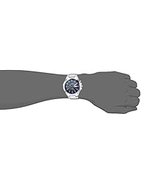Casio De los hombres 'Super Illuminator' Metal y acero inoxidable de cuarzo reloj Casual, color: plateado (modelo: mtp-e200d-1 a2vcf)