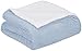 Amazon Basics Ultra-Soft Micromink Sherpa Blanket, Full/Queen, Smoke Blue