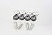 JR2 Shining Double Row Crystal Metal License Plate Frame+Free Screw Caps (White)