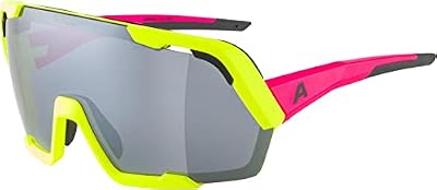 Unissex - Adultos, óculos desportivos ROCKET BOLD, amarelo néon-rosa mate/preto, tamanho único