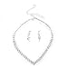 Bridal Wedding Pageant Jewelry Rhinestone Necklace Earring Set