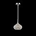 DINGGU Chrome Finish 1 Light Single Crystal Pendant Lighting for Kitchen Island