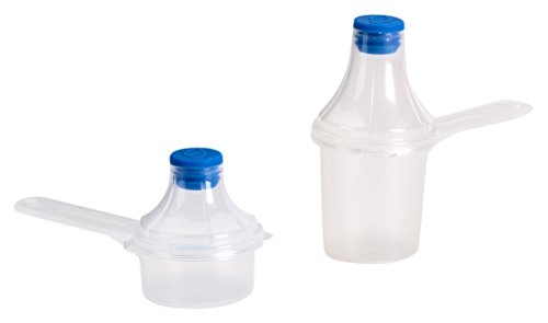 Scoopie 2 Count Portable Scoop Funnel 15cc/30cc Pre-Workout Amino Travel Container Pack, White - Best On The Go Powder Dispenser For Water Bottles and Shaker Bottles