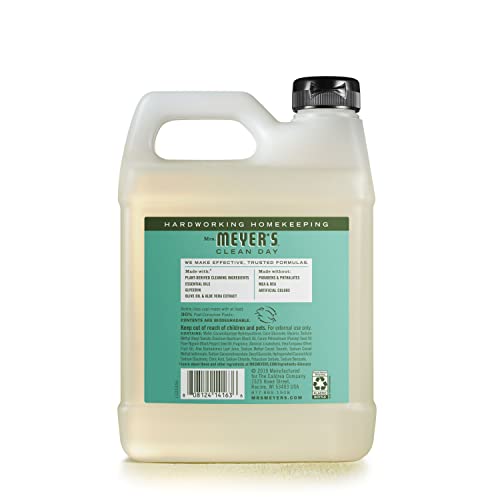 MRS. MEYER’S CLEAN DAY HAND SOAP REFILL, MADE WITH ESSENTIAL OILS, BASIL, 33 FL. OZ