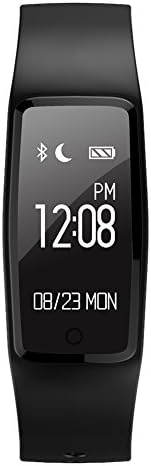 TYAYA S1 Sport Fitness Tracker Dynamic Heart Rate Smart Bracelet Pedometer Sleeping Monitor Sport Wristband Wrist for Android IOS (Black)