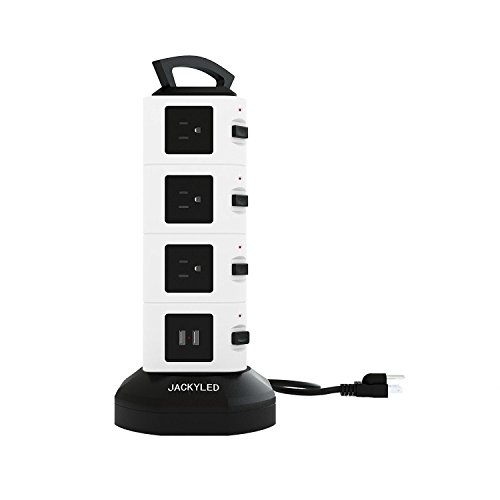Electric-Power-Strip-3000W-18-Outlet-Plugs-with-4-USB-Slot-65ft-UL-Listed-Cord-Wire-Extension-Surge-Protector-Universal-Socket-Charging-Station-for-PC-Laptops-Mobile-Devices-13A-16AWG