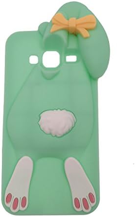 Samsung Galaxy J7 2016 Case, DUGRO Newest Cute Funny 3D Cartoon Soft Silicone [Thickening Design] [Drop Protective] Rubber Phone Case Cover - Green Rabbit
