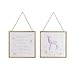 NoJo Watercolor Deer 2 Piece Framed Nursery Wall Art