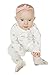 Owlivia Organic Cotton Baby Pajamas, Boys Girls Zip Front Sleep 'N Play, Footed Sleeper, Long Sleeve(6-12 Months, Feather)