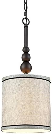 AXILAND Oil-rubbed Bronze Kitchen Pendant Lighting Linen Hanging Fixture--1 Light