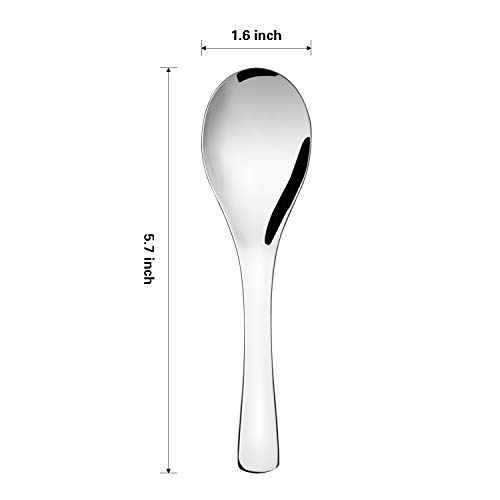 AmoVee Wholesale Stainless Steel Soup Spoons Table Spoons, Set of 4