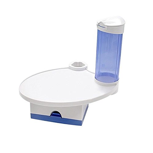 APHRODITE Cup Storage Holder + Tissue Box + Tray Plate 3-in-1 for Dental Chair Blue New