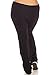 Active Womens Ladies Plus Size Yoga Pants BLK-black 1XL