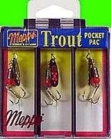Mepps black fury plain trout fishing lure pocket pack