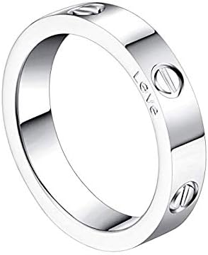 Love Rings Lifetime Promise with Screw Design Best Gifts for Love With Valentine's Day Promise Engagement Wedding