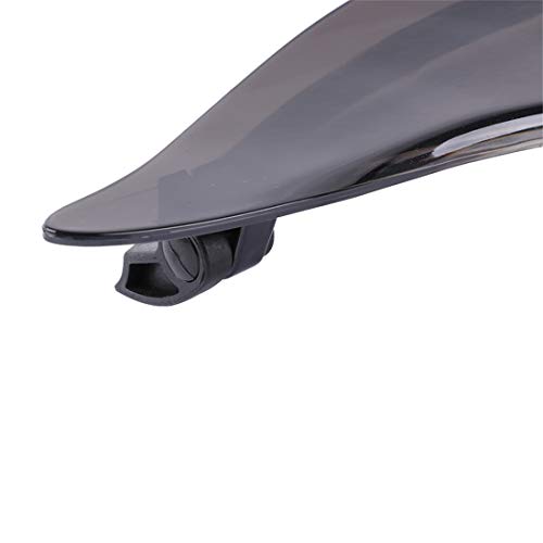 KIWI MASTER New 2 Pcs Adjustable Air Deflectors Side Wings Windshield Fairing Side Cover Shield Compatible for 2014-2019 Harley Davidson Touring Electra/Street/Tri Glide CVO,Dark Smoke Finish