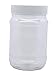 Plastic Jars with Screw On Lids - 16 Oz - Pack of 6 - Non-BPA Clear PET Storage Containers with Sealing Caps