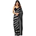 Women's Designer Striped Indian Handloom Ethnic Cotton Saree With Tassels Unstitched Blouse Piece