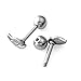 PiercingJ 2-4pcs 18G Stainless Steel Leaves Helix Tragus Cartilage Barbell Stud Earring