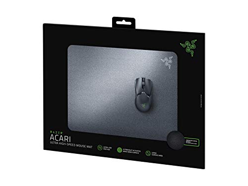Razer-Acari-Alfombrilla-para-raton-con-minima-friccion-para-optima-Velocidad-y-Deslizamiento-Superficie-rigida-Texturizada-granular-Diseno-Fino-Base-Antideslizante-Negro