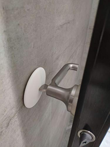 Neoera Door Stopper Wall, 2.3" Round Soft Rubber Door Stop, Silicon Wall Protector, 3M Self Adhesive Door Bumper (White, 2.3" 5 Pack) - Thumbnail 7