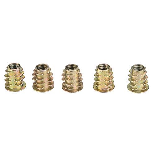 M6 Hexagonal Nut 9 Types 50pcs Zinc Alloy Hexagonal Socket Insert Nuts for Wood Furniture (M6 x 12)