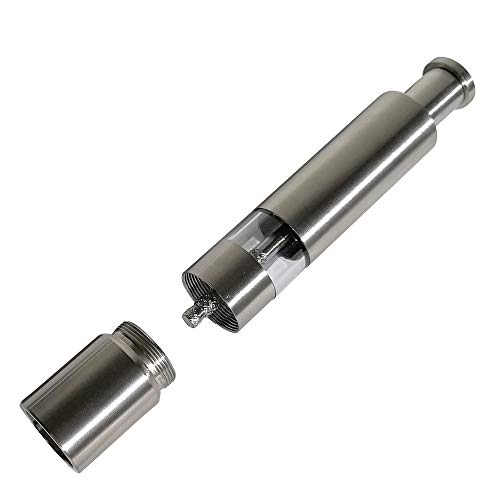 Pepper Grinder, AmazeFan Stainless Steel Pepper Mills for Grains, Spices, One Handed Operation, Table Seasoning Grinders, Lifetime Full Refund Guarantee