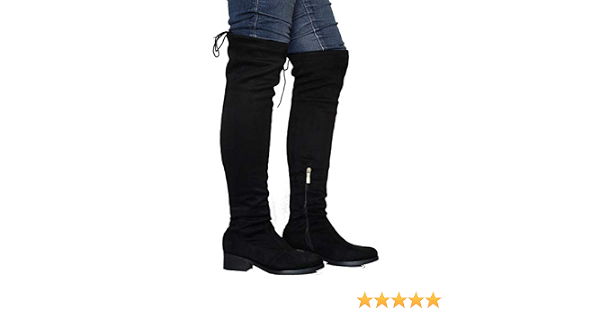 Botas altas largas tacon bajo para mujer otoño invierno : Amazon.com.mx:  Productos Handmade