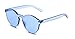 GAMT Rimless Tinted Transparent Sunglasses Futuristic Colorful Designer Glasses Blue