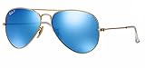 Ray-Ban Authentic Aviator RB 3025 112/4L 58MM Matte Gold /, Blue, Size Medium
