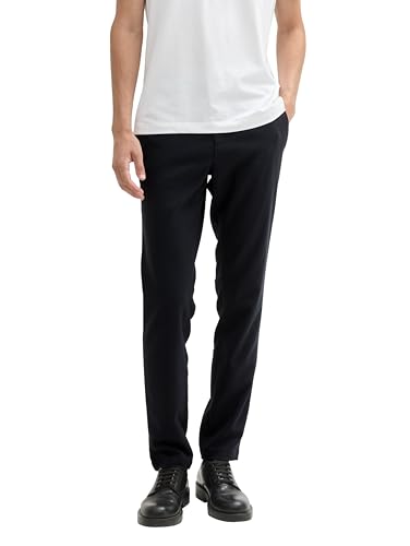 TOM TAILOR 1044345 Pantalón, 29999-Black, 30W x 32L Hombres
