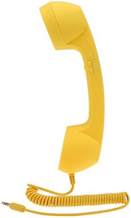 UniHappy 3.5 MM Socket Handset Retro Anti-Radiation Phone Call Receiver (Yellow)